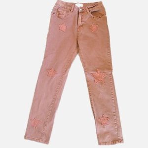 Listicle pink star jeans 26